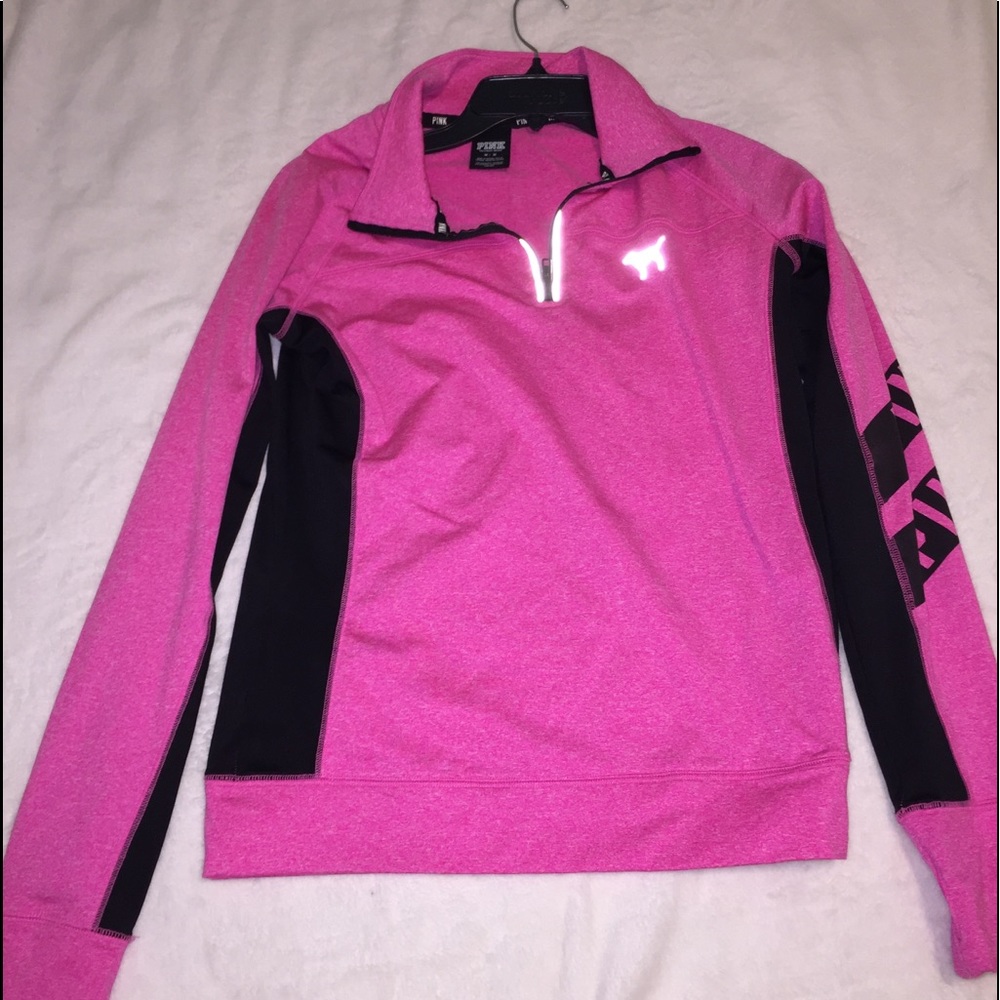 Pink tight fitted long sleeve shirt